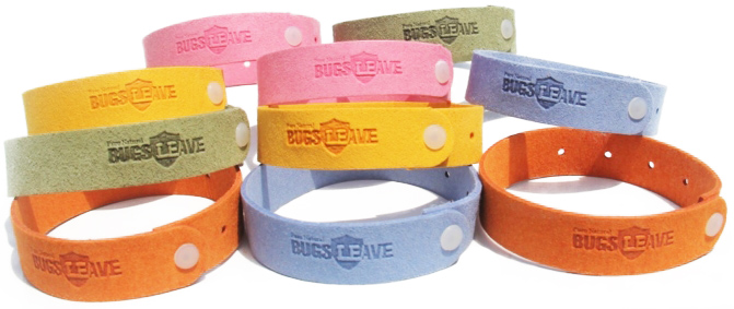 Displayed Image Microfiber Anti-Mosquito Bracelets