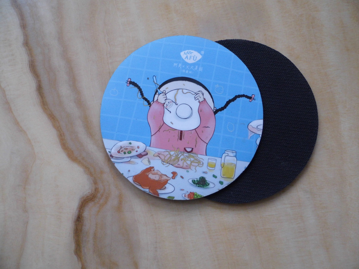 Displayed Image Round Drink Rubber Coasters