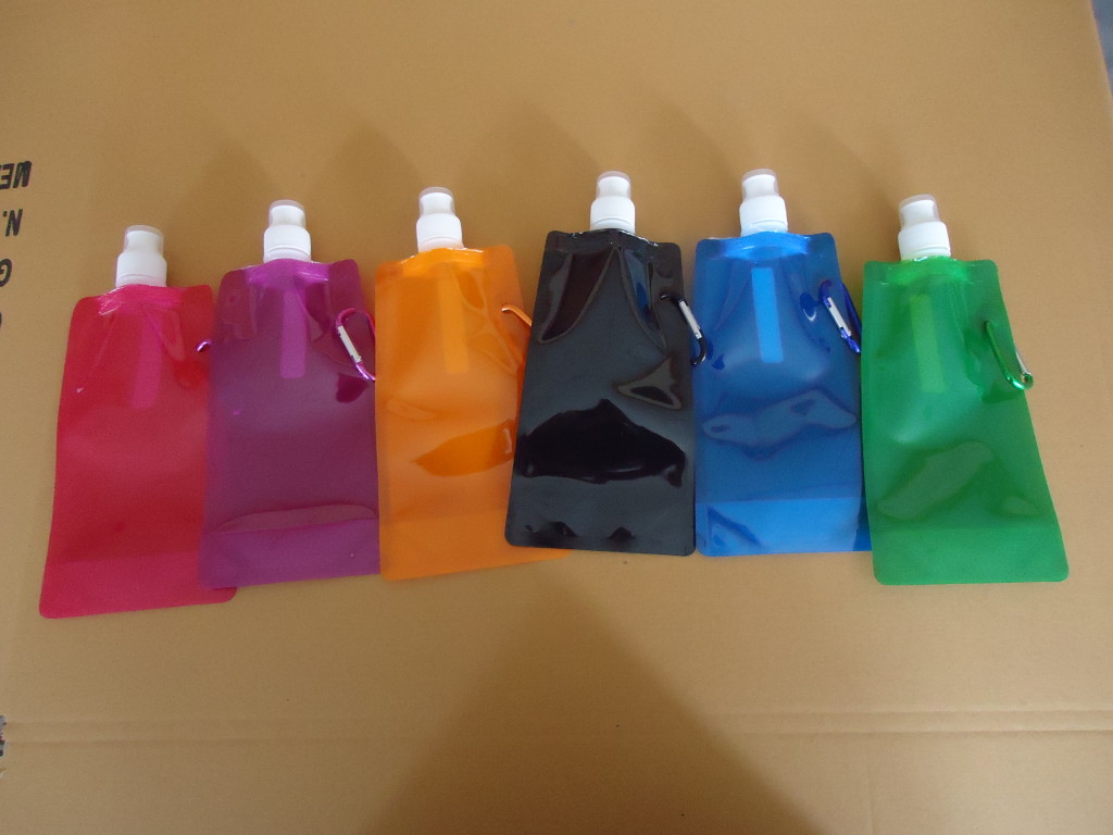 Displayed Image 16oz. Foldable Plastic Water Bottles