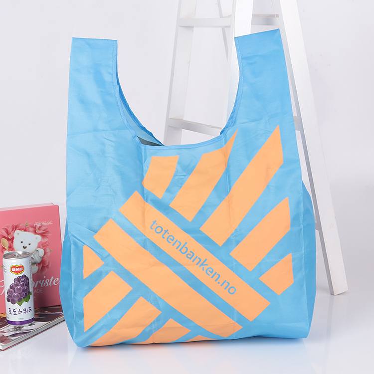 Displayed Image Foldable Polyester Tote Bags