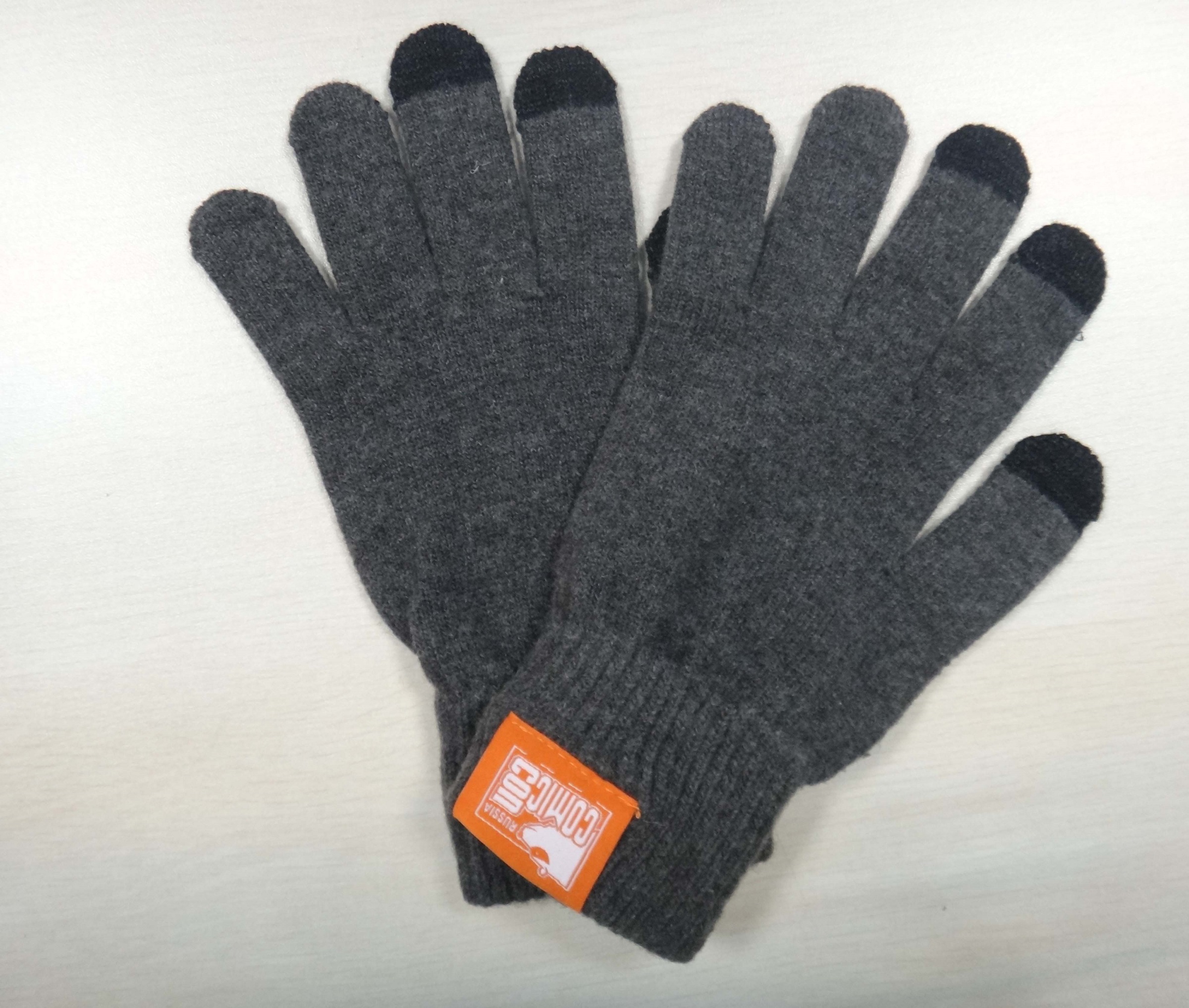 Displayed Image Knit Touch Gloves
