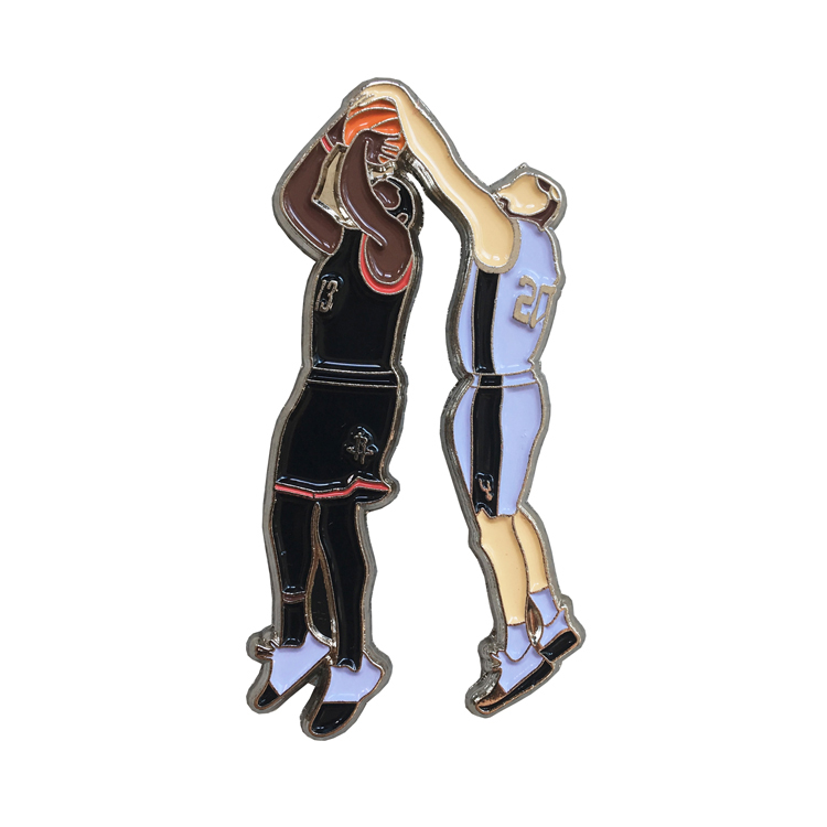 Displayed Image Basketball Lapel Pins