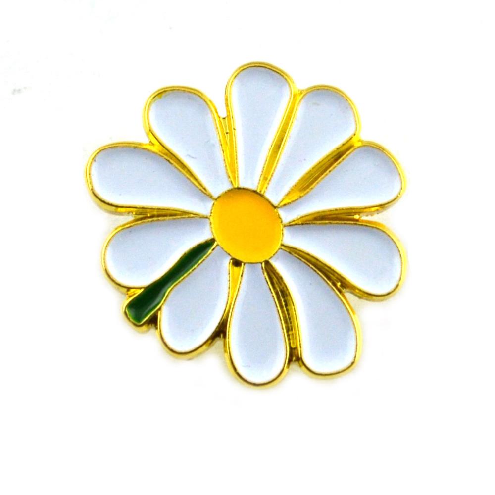 Displayed Image Flower Lapel Pins