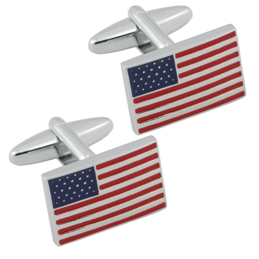 Displayed Image American Flag Cuff Links