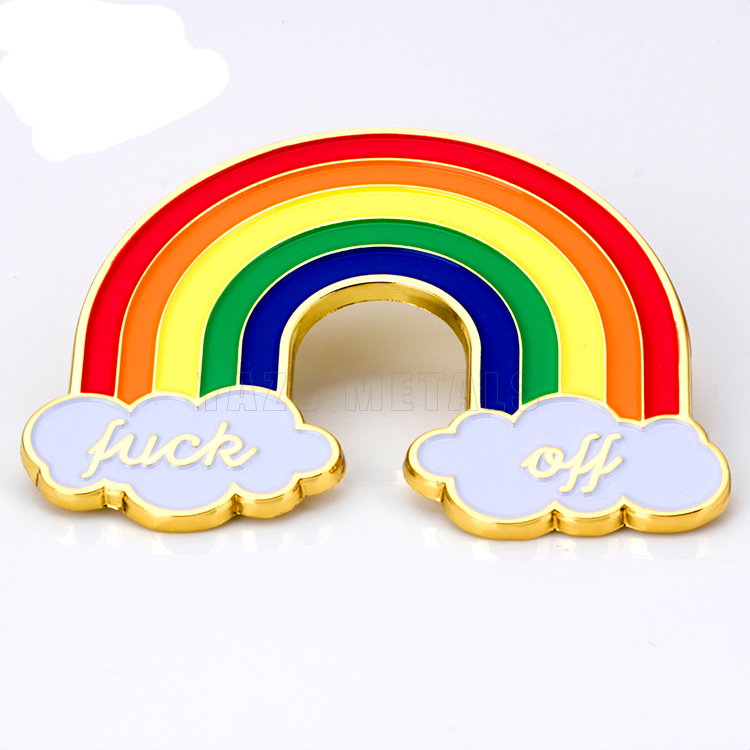 Displayed Image Rainbow Lapel Pins