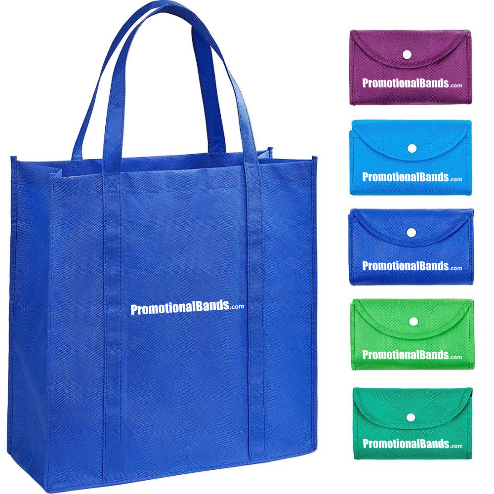 Displayed Image Waterproof Foldable Shopping Bag