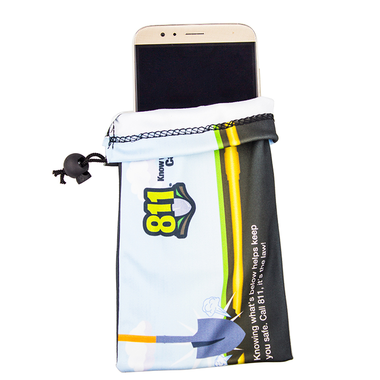 Displayed Image Microfiber Phone Pouch
