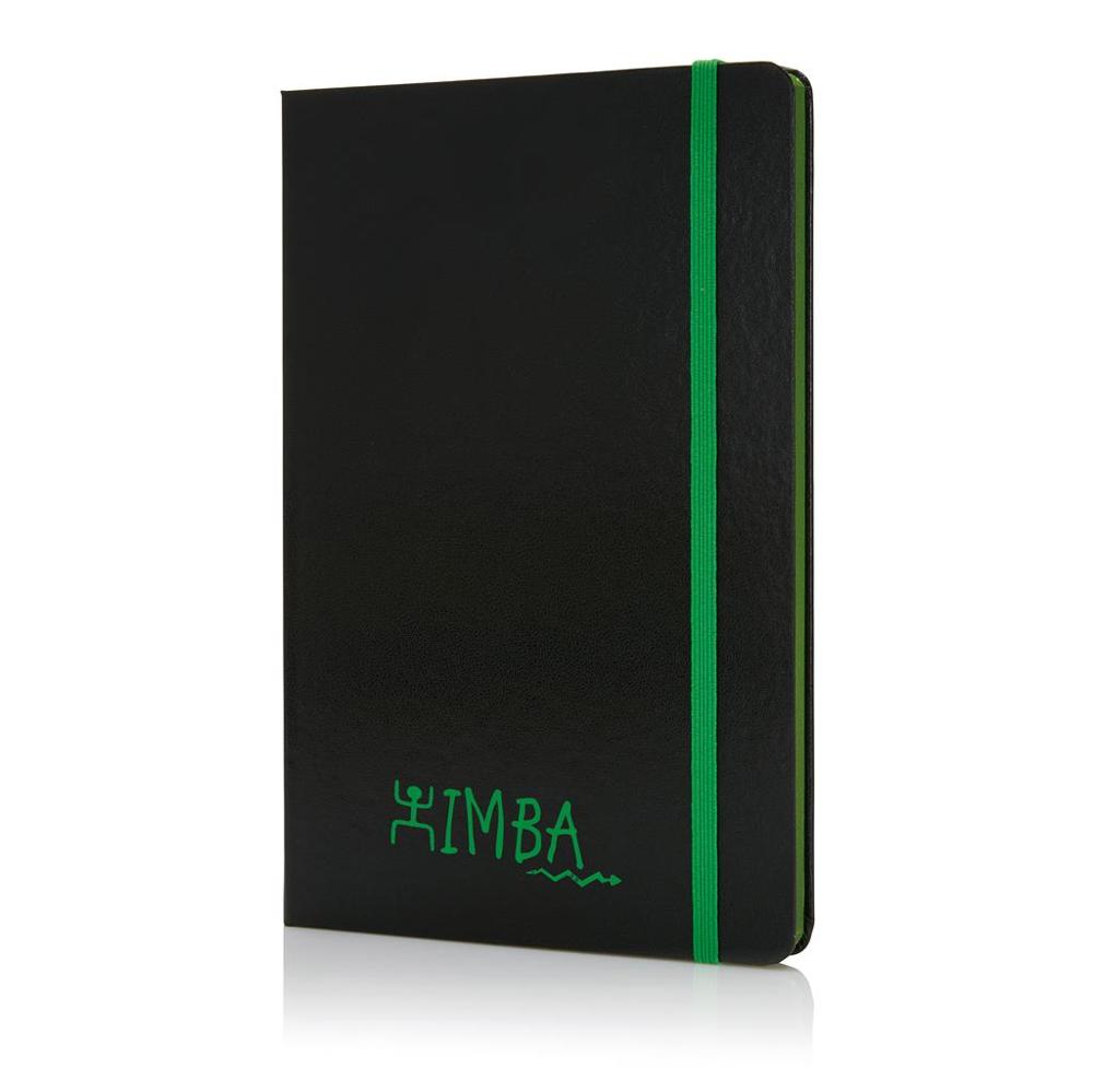 Displayed Image Hardcover Black A5 Notebook