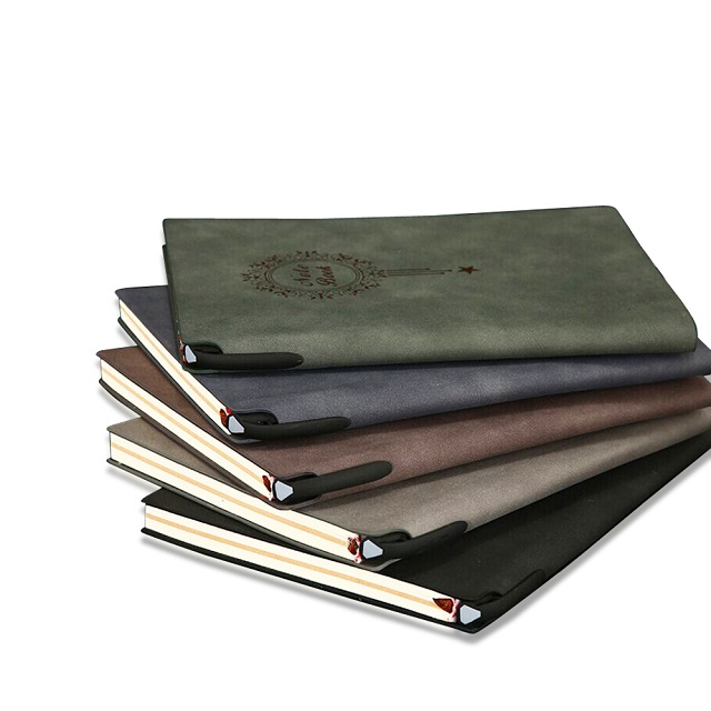 Displayed Image Leather Cover A5 Notebook
