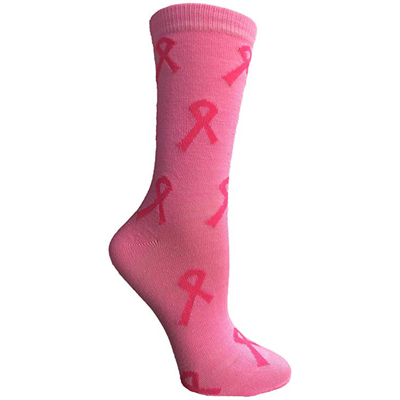 Displayed Image Women's Breast Cancer Awareness Socks