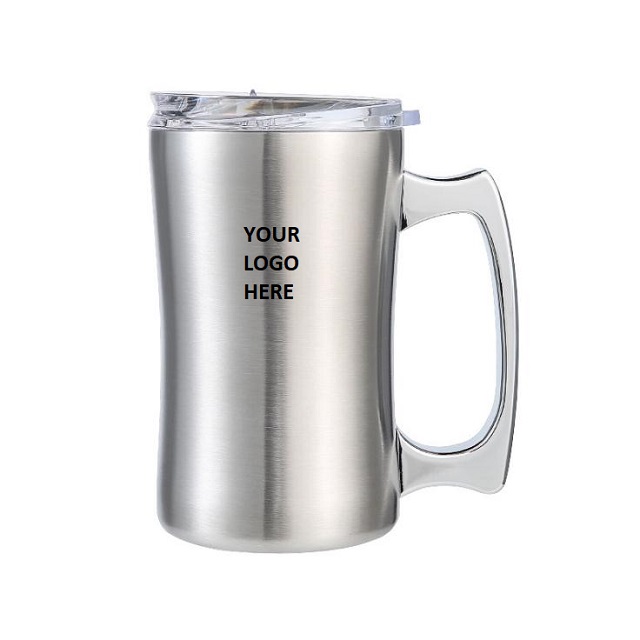 Displayed Image Beer & Coffee Stainless Steel Mug 18 oz