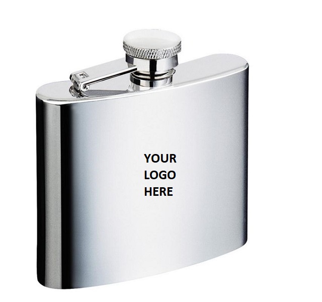 Displayed Image Portable Stainless Steel Square Hip Flask 6 oz