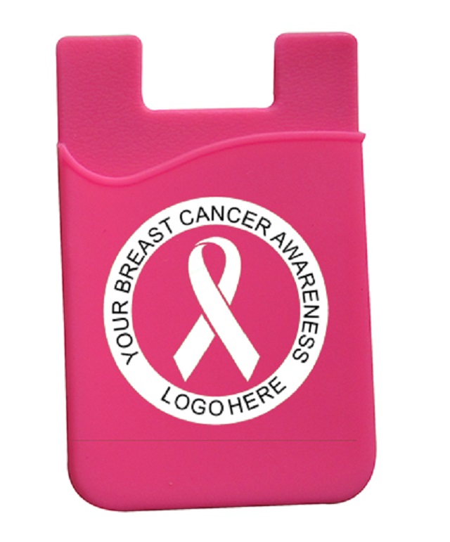 Displayed Image Breast Cancer Awareness Silicone Phone Holder