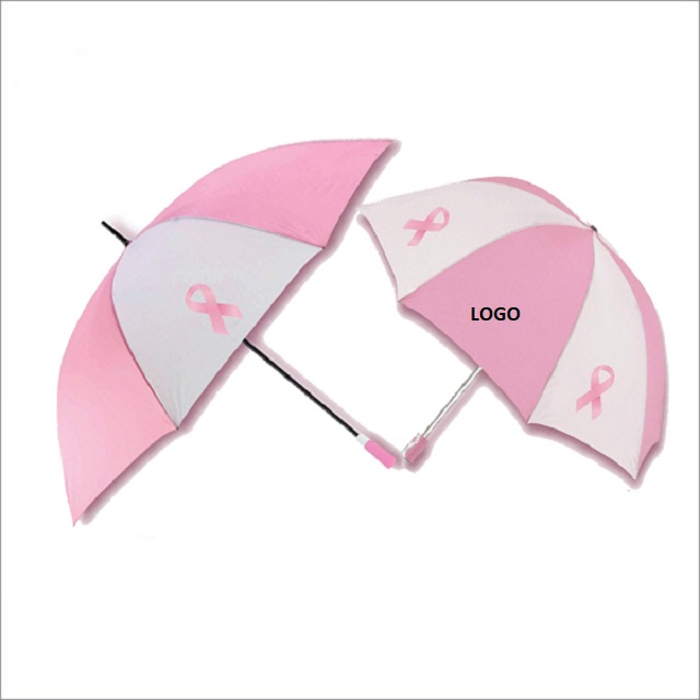 Displayed Image Breast Cancer Awareness Golf Umbrella