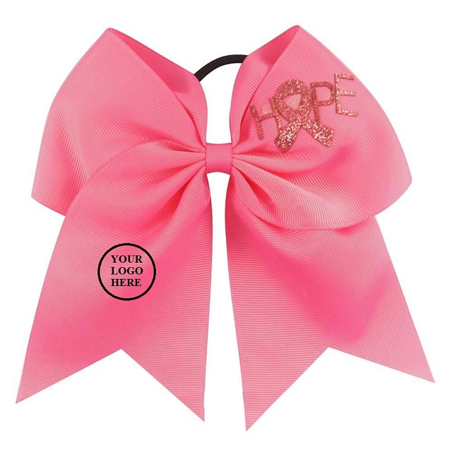 Displayed Image Breast Cancer Awareness Bow Tie with Elastic Band