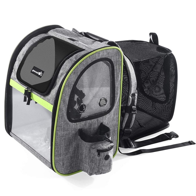 Displayed Image Expandable Pet Carrier Backpack