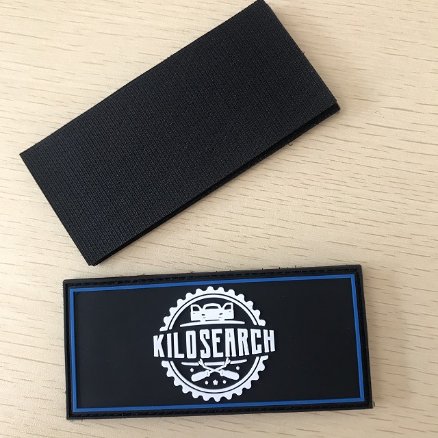 Displayed Image PVC Rubber Patch with Attach-on Backing 10.5 x 5cm