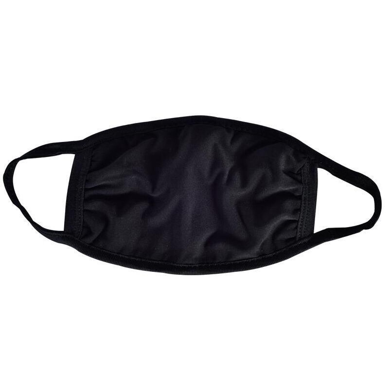 Displayed Image 3-Ply Black Cotton Mask Blank (Sea Shipping)