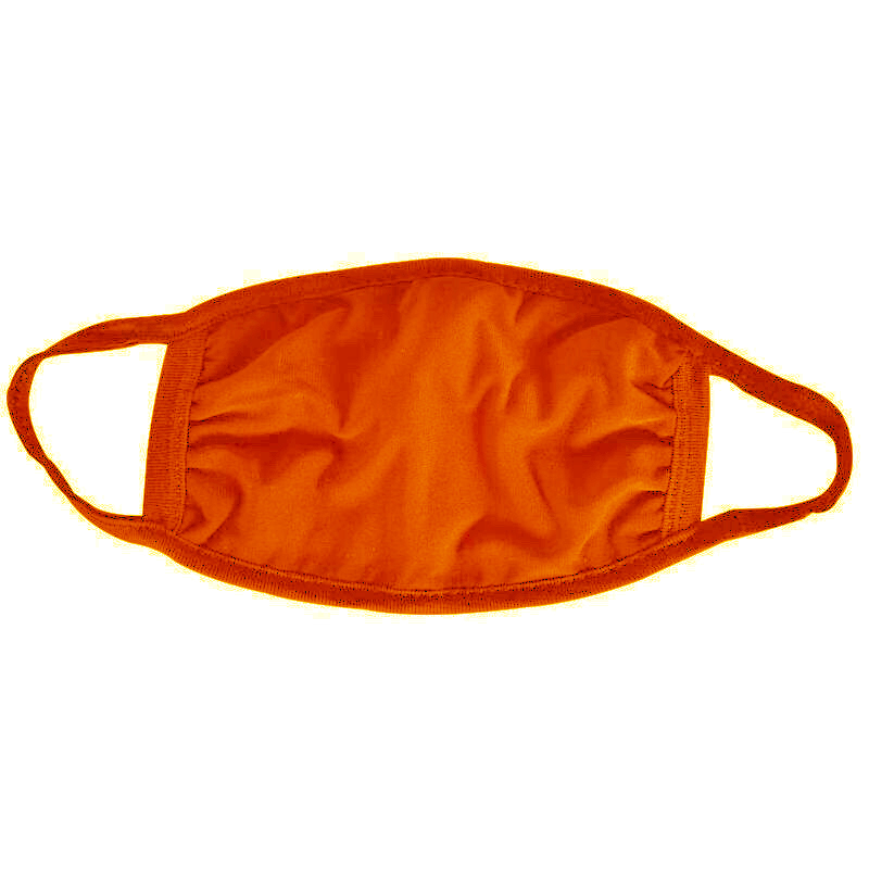 Displayed Image Orange Cotton Face Mask