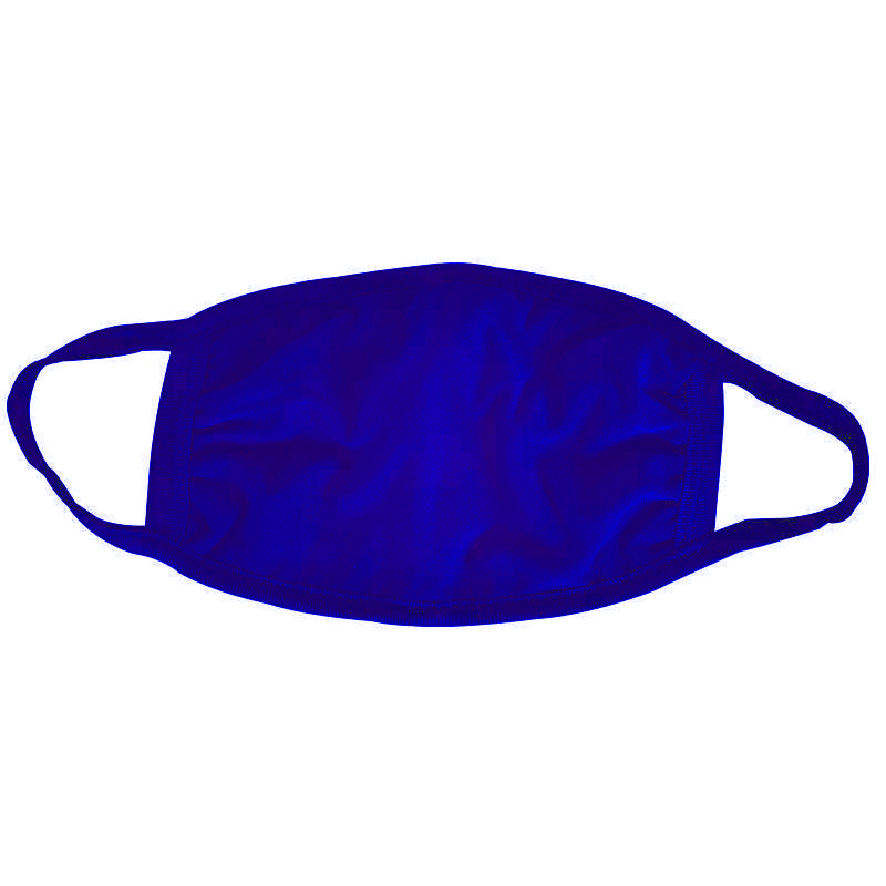 Displayed Image Blue Cotton Face Mask