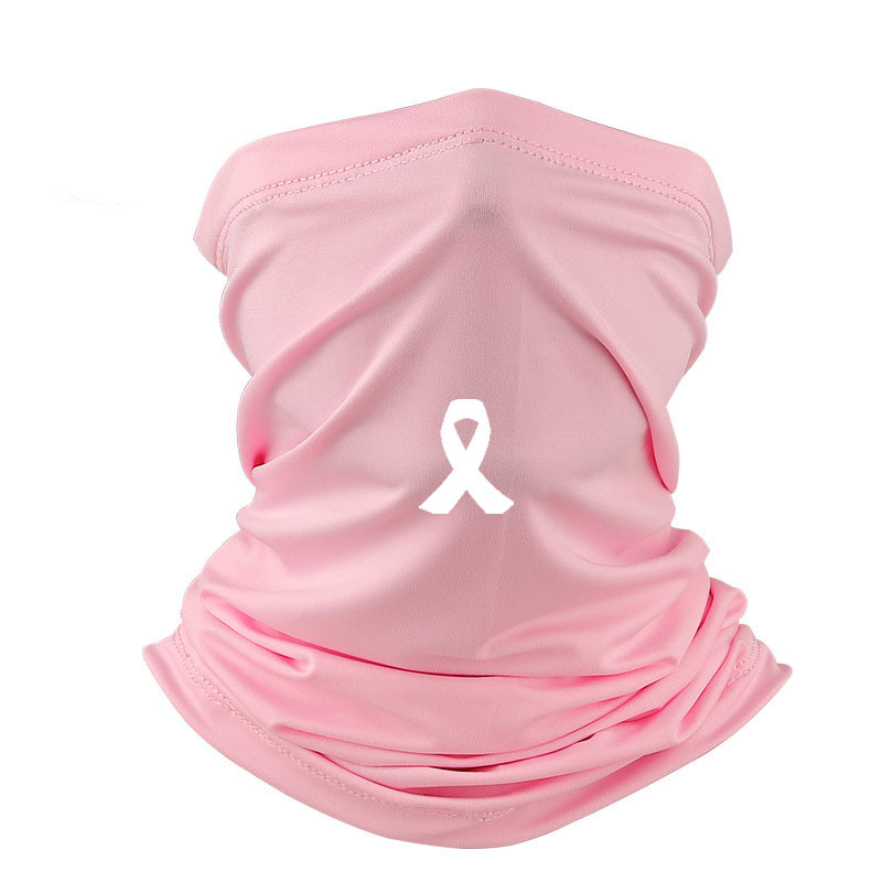 Displayed Image Breast Cancer Awareness Polyester Neck Gaiter