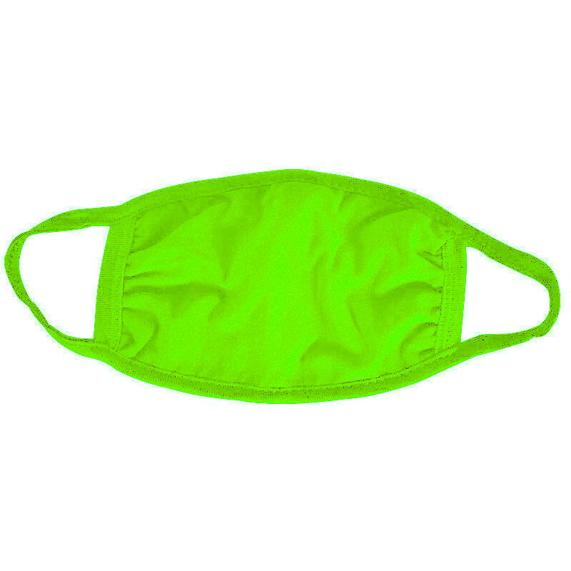 Displayed Image Neon Green Cotton Face Mask