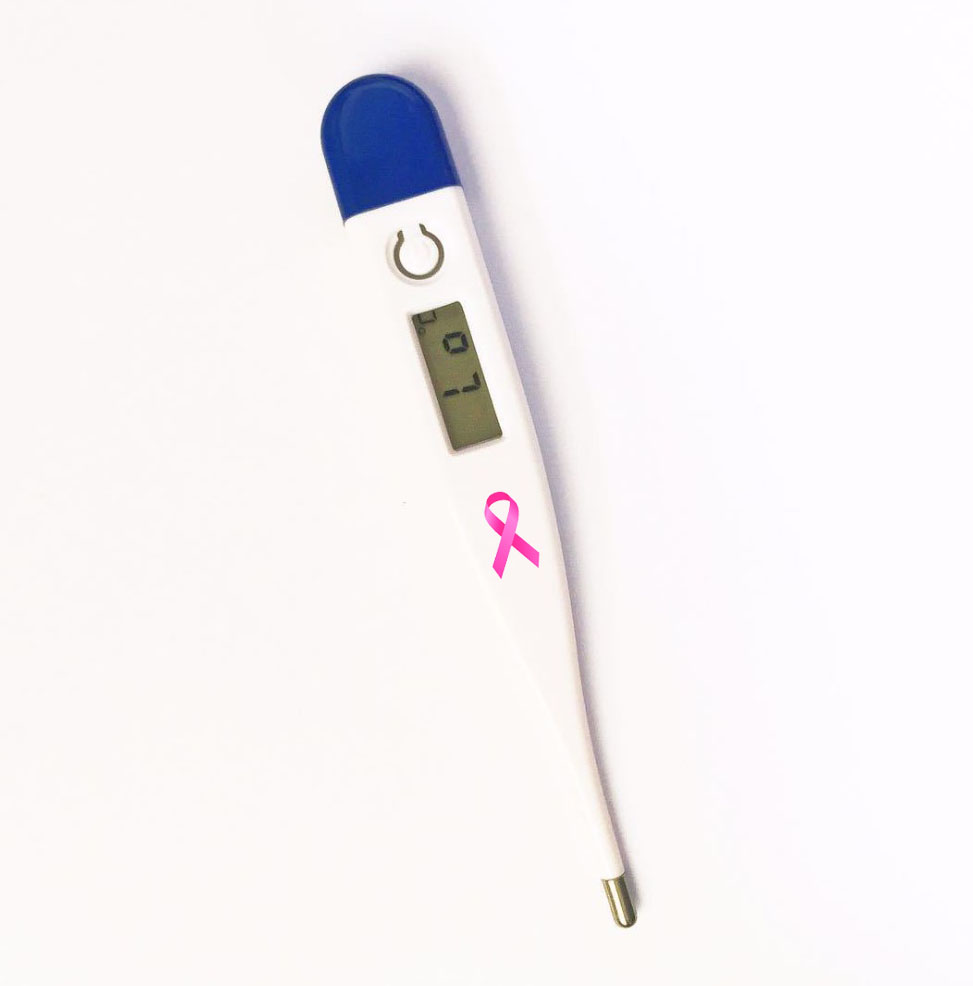 Displayed Image Breast Cancer Awareness Portable Digital Thermometer