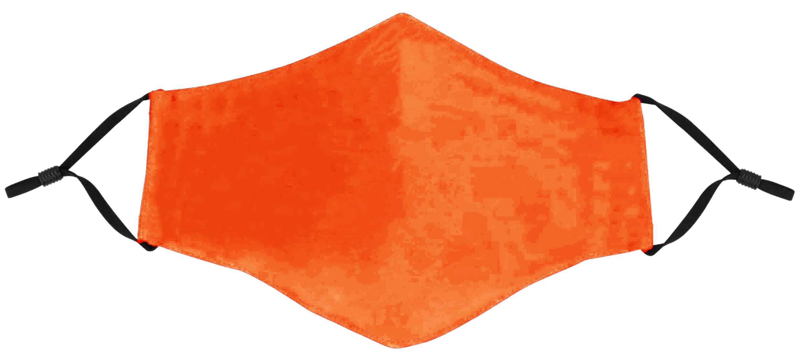Displayed Image Orange Face Mask with Adjustable Ear Loops