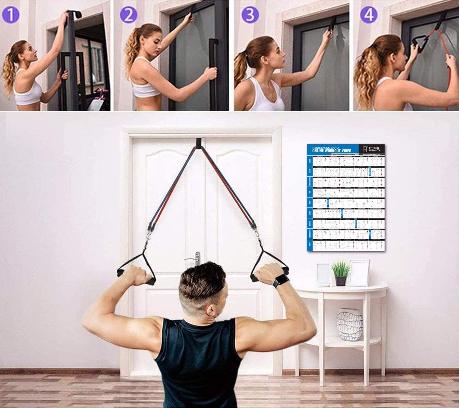 Displayed Image Tube Exercise Resistance Bands