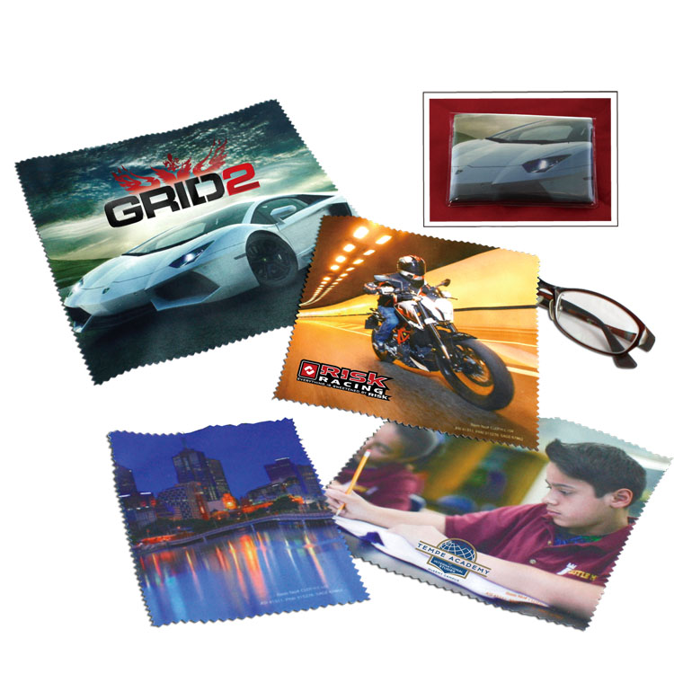 Displayed Image Full Color Microfiber Cleaning Cloths