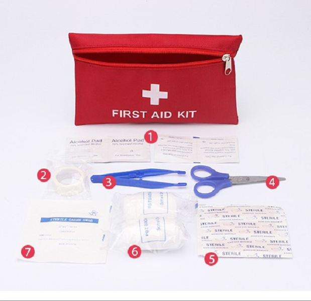 Displayed Image First Aid Kit with Pouch