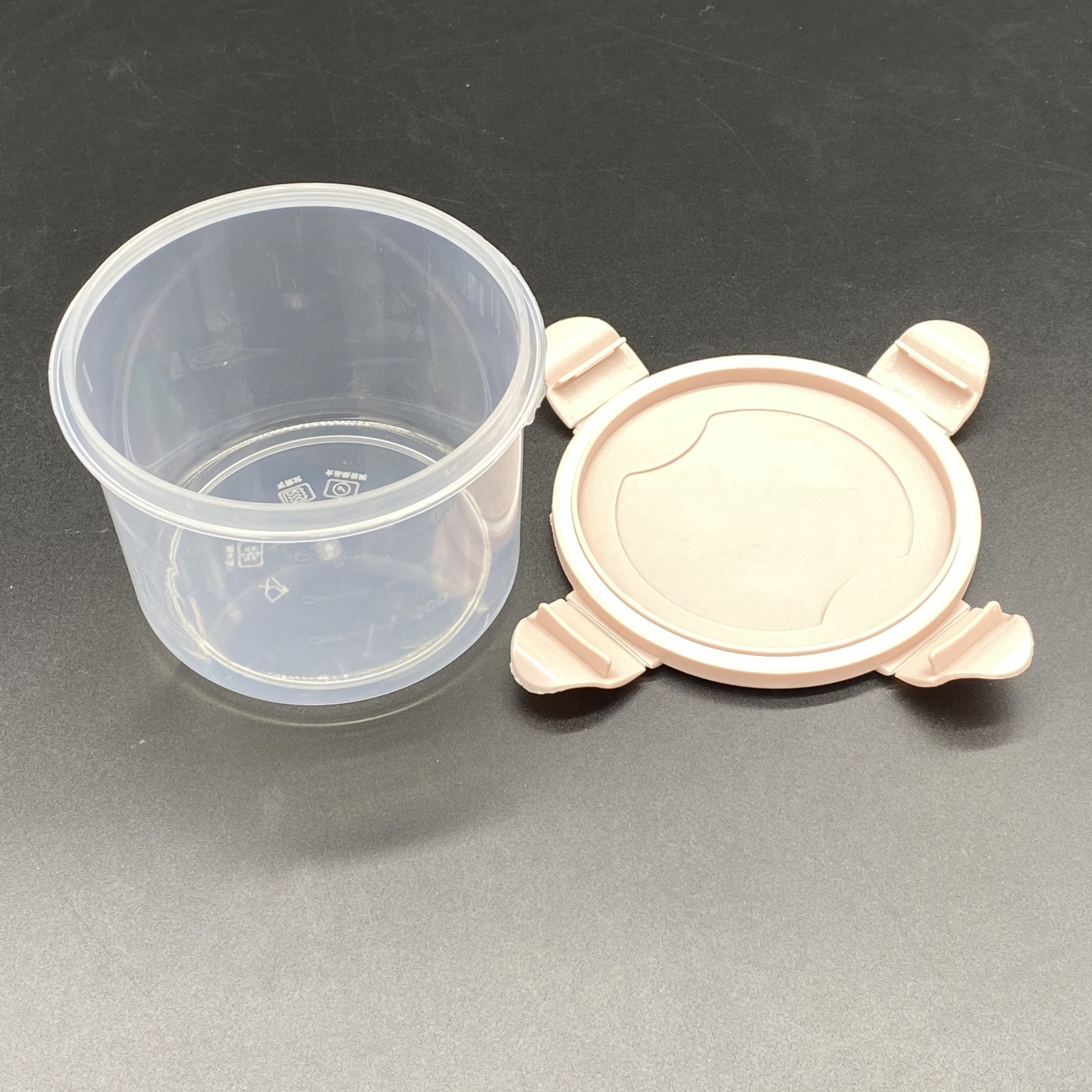 Displayed Image Plastic Snack Container with Snap Lid