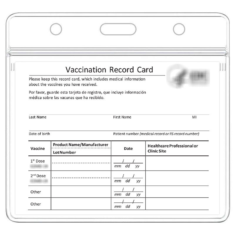 Displayed Image Small Vaccination Card Holder